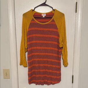 Striped Orange and Yellow Top